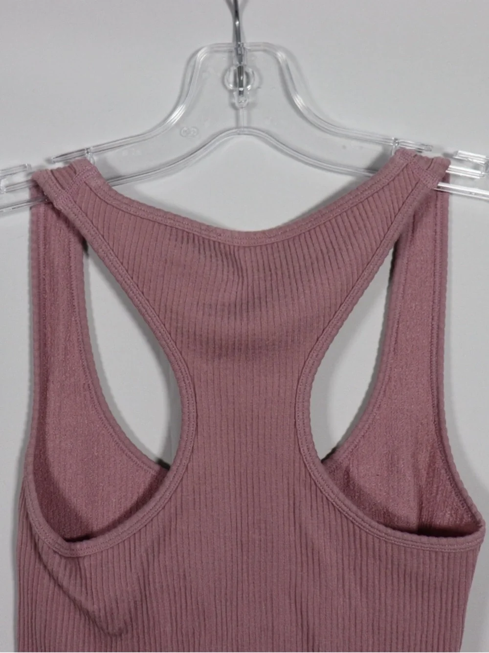 Ardene Pink Ribbed Cropped Racerback Tank Top XS/S - Picture 7 of 8